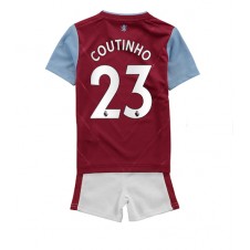 Aston Villa Philippe Coutinho #23 Hjemmedraktsett Barn 2022-23 Kortermet (+ korte bukser)